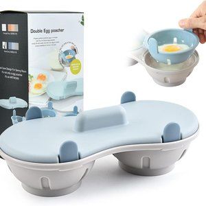 4/$20 Double Egg Poacher Microwave Egg Cooker